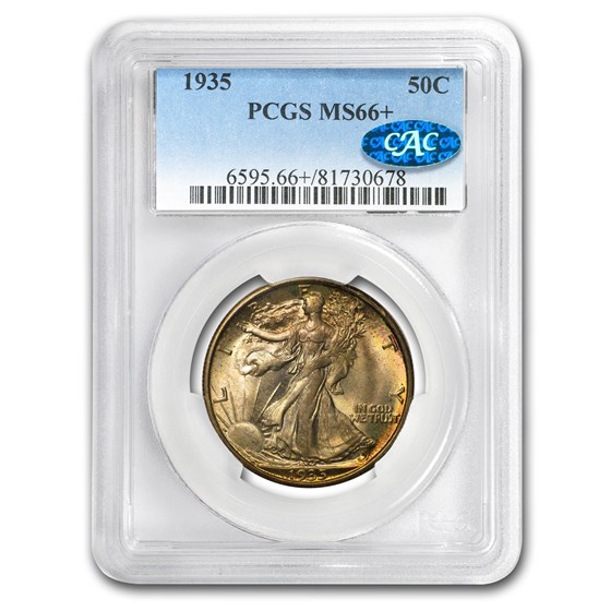 1935 Walking Liberty Half Dollar MS-66+ PCGS CAC 1935 Walking Liberty Half Dollar MS-66+ PCGS CAC